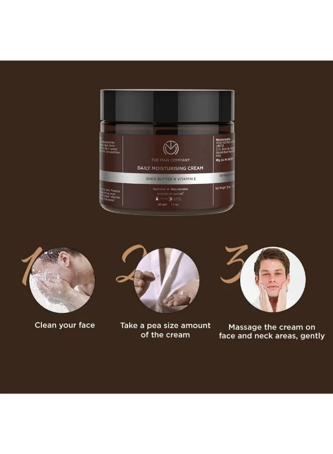 The Man Company Daily Moisturising Winter Cream With Shea Butter And Vitamin E For Moisturizing And Hydrating, All Skin Types, 50 GM