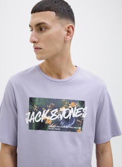 JACK & JONES Jjhawaii Hawaii Graphic Print Crew Neck T-Shirt  - Image 3