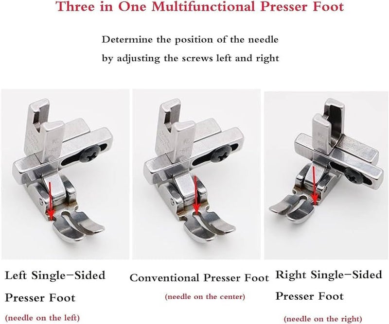 SSS T3 Universal Presser Foot3in1 Presser Foot for SingleNeedle Industrial lockstitch Sewing Machines - Image 4