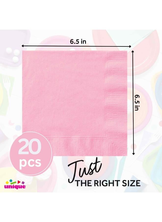 Unique 20 Lovely Pink Lunch Napkins - Image 2