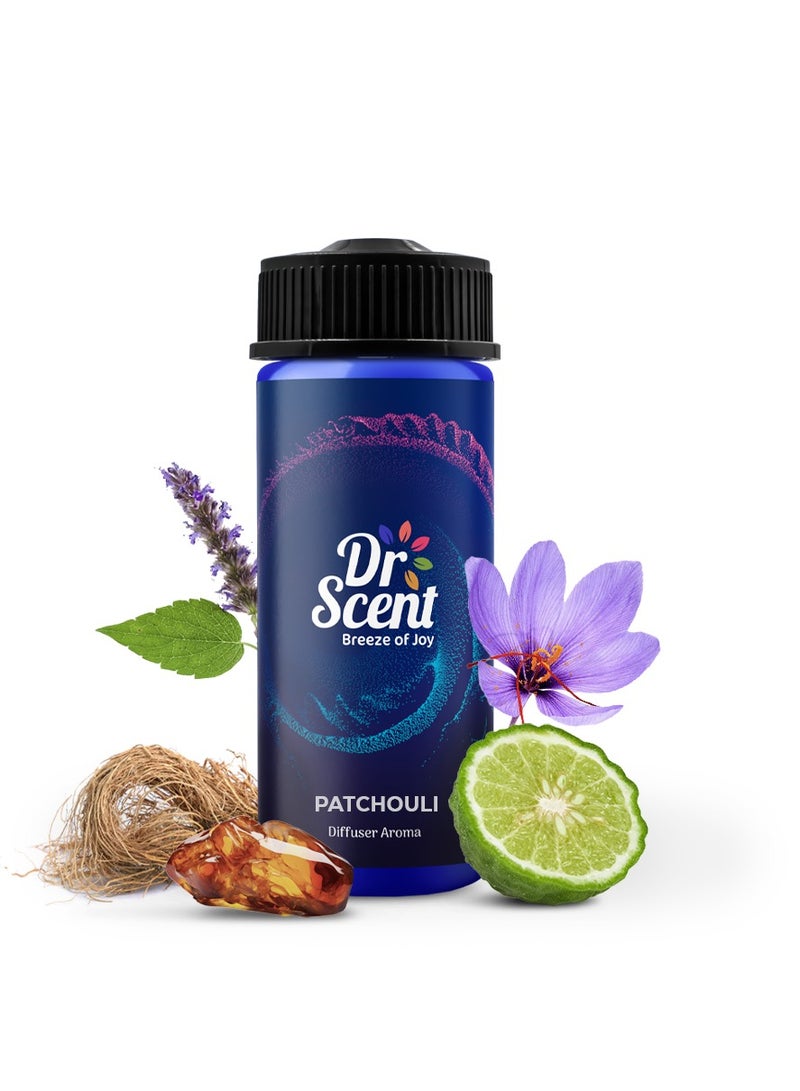 Dr Scent Breeze of Joy Diffuser Aroma Patchouli - Notes Roses & Lemon Ending With Musk Smell (170ml) - Image 1