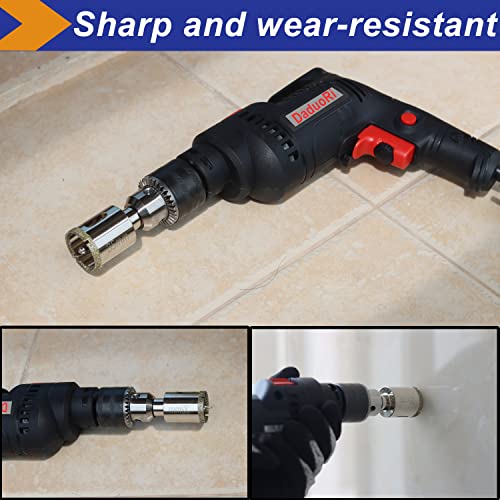 DaduoRi 1 1/2 Inch (38mm) Diamond Hole Saw with Pilot Bit, 1.5" Tile Hole Saw with Center Drill Bit for Marble, Granite, Ceramic, Porcelain Tiles, 1-3/8" Depth of Cut for Thick Countertops - Image 5