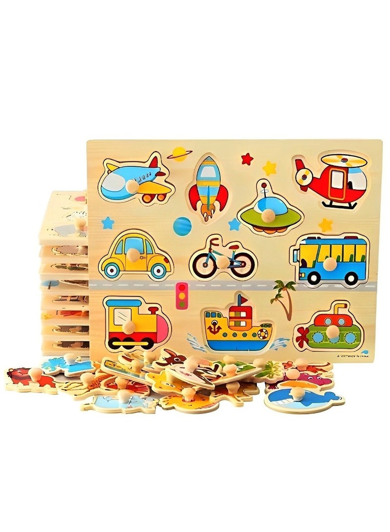 Pairing Maze & Assemble Wooden Puzzles for Toddlers, Jigsaw Shape Matching, Teacher Parents Early Learning Support Tools, Montessori Motor Skill Development Toys (Arabic Numbers Pattern) - Image 5