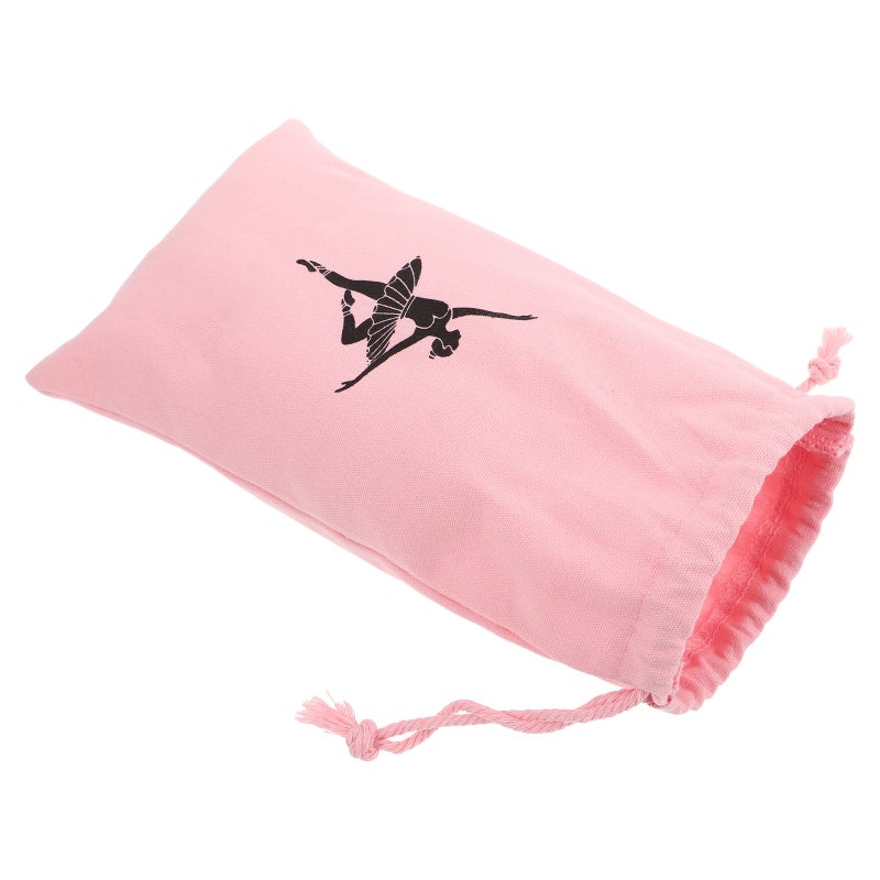 Pointe Shoe Bag Canvas Dance Shoe Bag Portable Ballet Dance Shoes Bag Drawstring Dance Shoe Pouch for Women Girls - Image 1