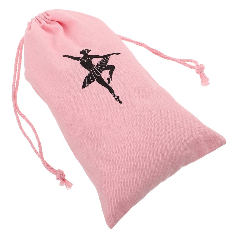 Pointe Shoe Bag Canvas Dance Shoe Bag Portable Ballet Dance Shoes Bag Drawstring Dance Shoe Pouch for Women Girls - Image 5