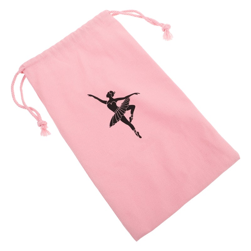 Pointe Shoe Bag Canvas Dance Shoe Bag Portable Ballet Dance Shoes Bag Drawstring Dance Shoe Pouch for Women Girls - Image 4