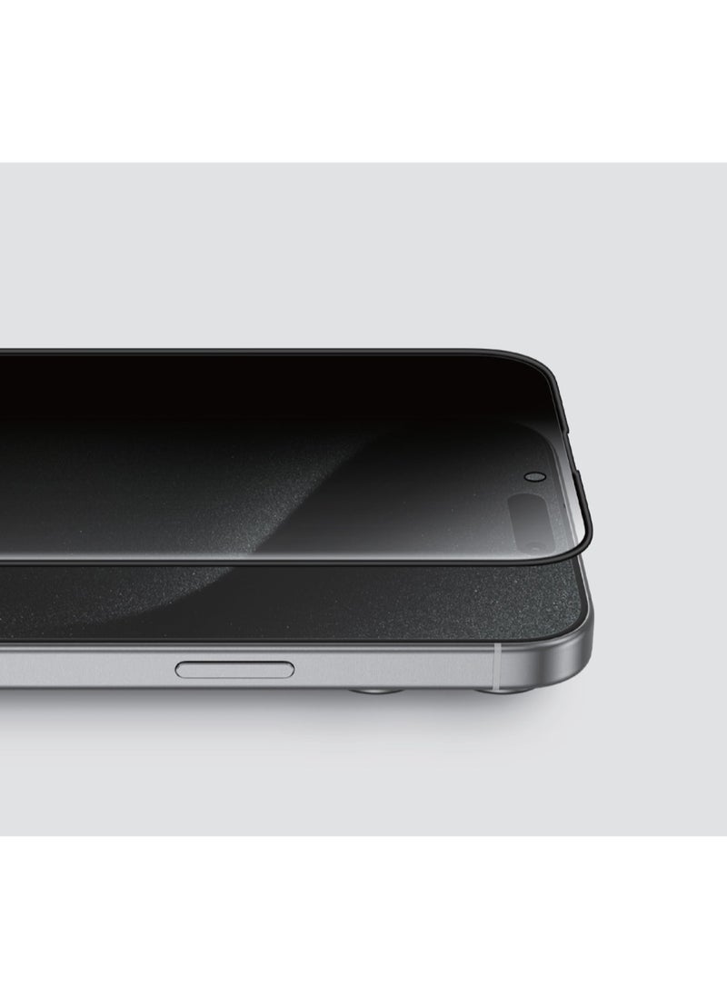 iPhone 16 Pro Screen Protector SIR LOUIS 3D Curved Advanced Round Edge Glass  / Anti Scratch / Grease Resistance / Anti Fingerprint / Bubble Free / Crystal Clear / Ultra Hardness / Full Coverage / Anti Reflective / Highly Responsive / Durable / Maximum Protection / High Quality / Install Easily / Smooth to Touch - Clear