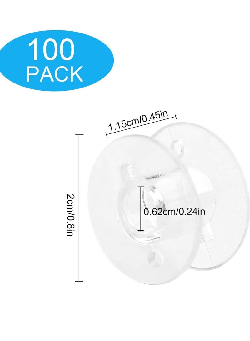 SOLARAE Bobbins, Sewing Machine Bobbins for Brother, Bobbins for Singer Sewing Machine, SA156 Bobbins Class 15 Plastic Bobbins Sewing Machine Accessories Standard Size (100 Pack) - Image 2