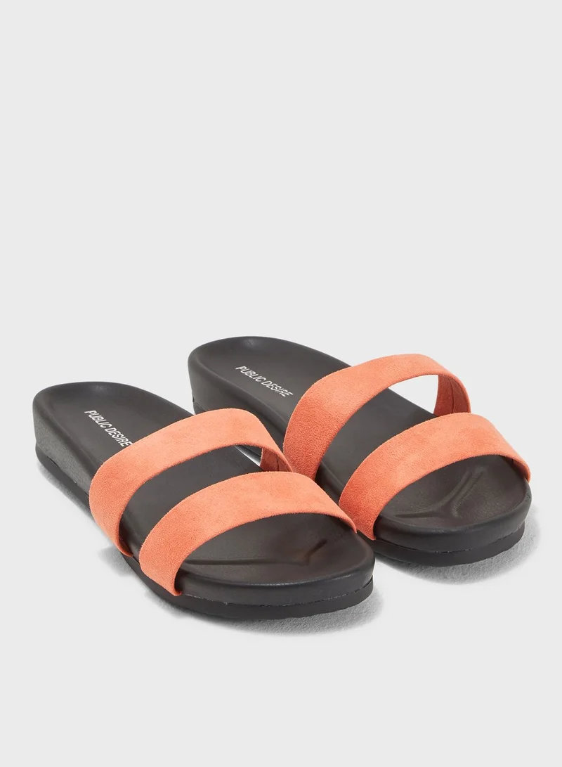 PUBLIC DESIRE Peyton Double Strap Slide