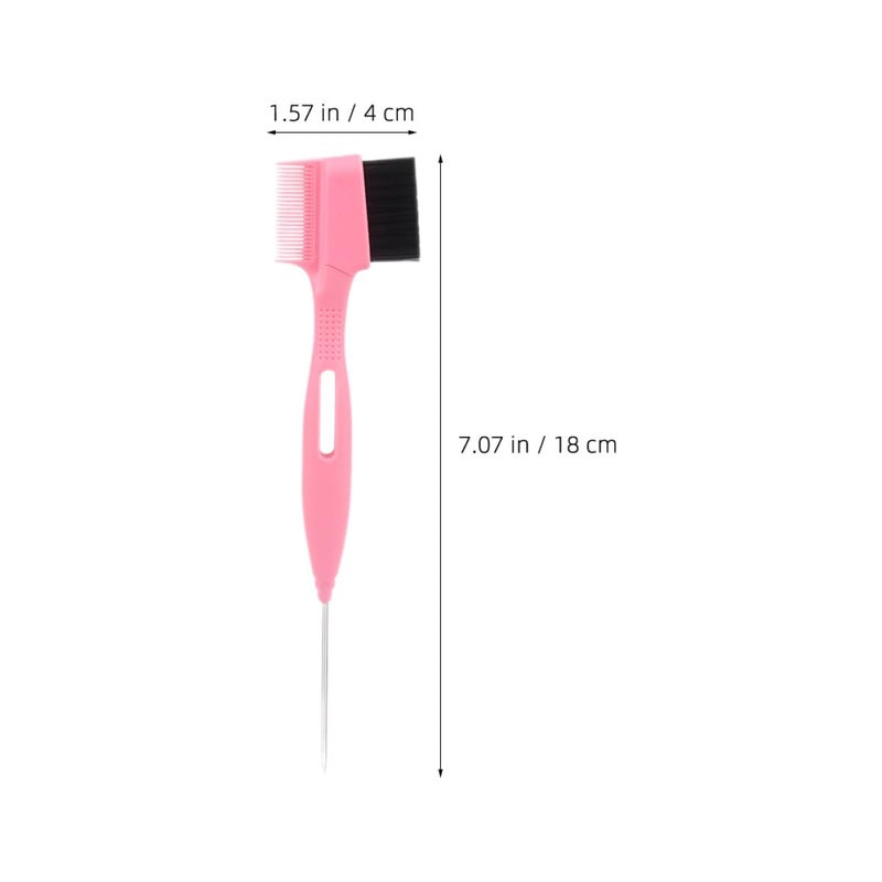 Double Ended Portable Eyebrow Brush With Replacement Heads And Pink PVC Case - Image 3