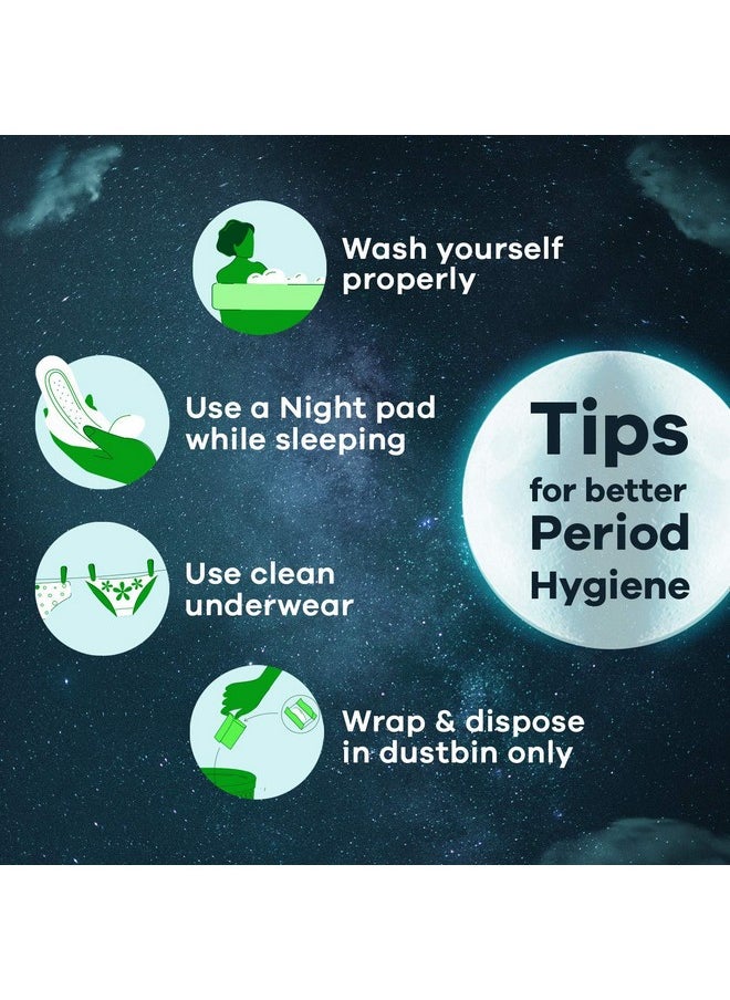 Whisper Bindazzz Nights Sanitary Pads, 16 Xxl+ Pads, Upto 0% Leaks All Night Long, For Heavy Flow, 60% Longer & Wider Back, Comfortable Cushiony Soft Wings, Disposable Wrapper  - Image 4
