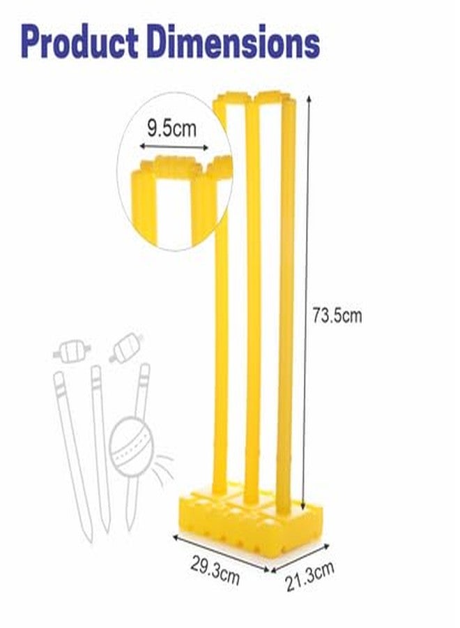 AASHRAY Cricket Heavy Plastic Stumps for Turf, Box and Gully Game (Set of 3) - Image 4
