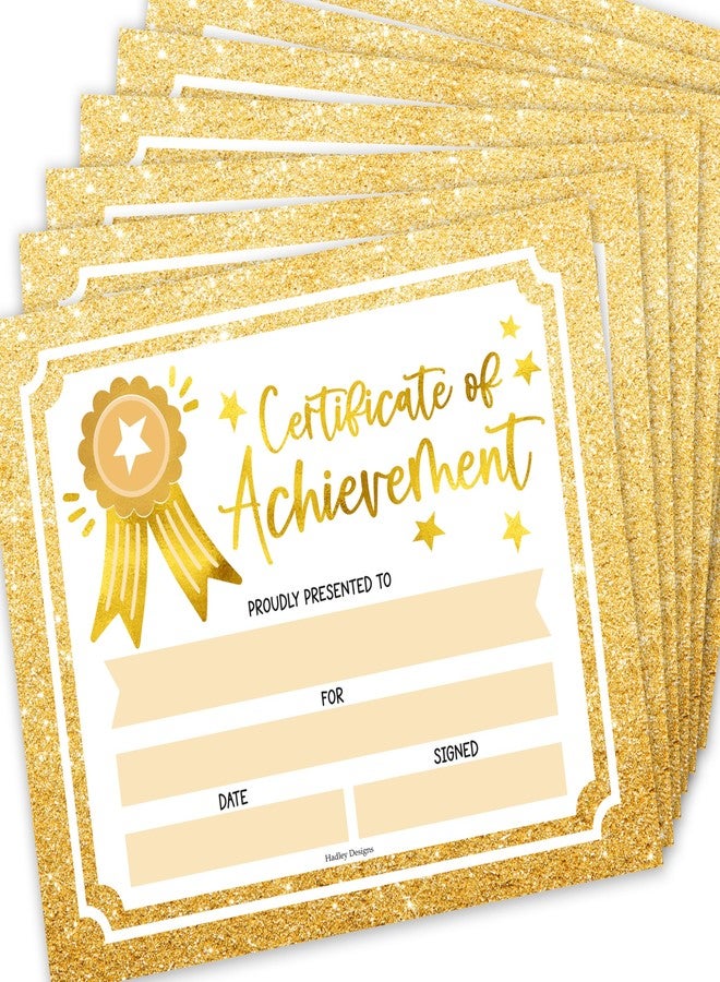 Hadley Designs Classroom Award Certificates for Students -25 Certificate of Achievement Awards, Gold Star Certificate Paper, Preschool Graduation Certificates for Kids, Kindergarten Diploma, Star Student Honor Roll - Image 1
