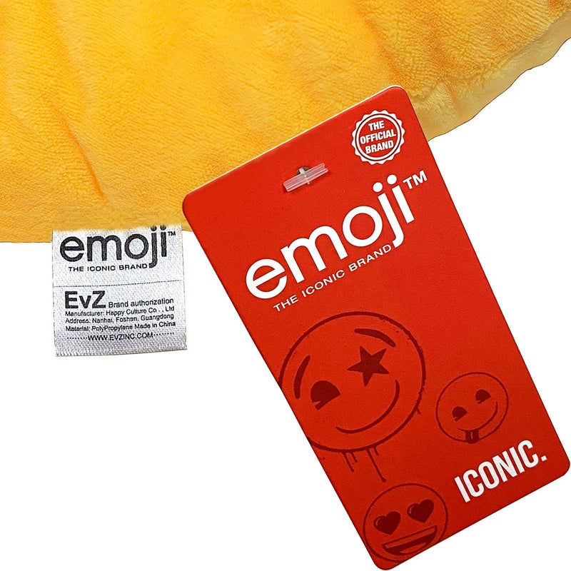EvZ Emoji Heart Eyes Face Emoticon Cushion Stuffed Plush Soft Pillow, Official Certified, 32cm Yellow - Image 2