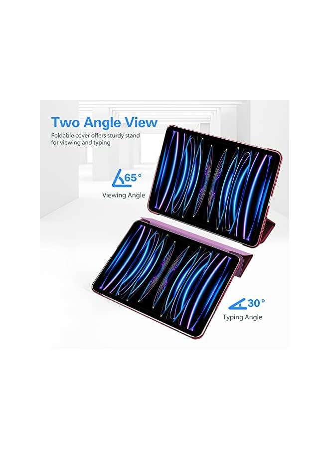 Procases Ipad Pro 11 Inch Case 2022/2021 / 2020/2018, Slim Stand Hard Back Shell Smart Cover For Ipad Pro 11 Inch 4Th Generation 2022 / 3Rd Gen 2021/ 2Nd Gen 2020 / 1St Gen 2018 -Wine - Image 4