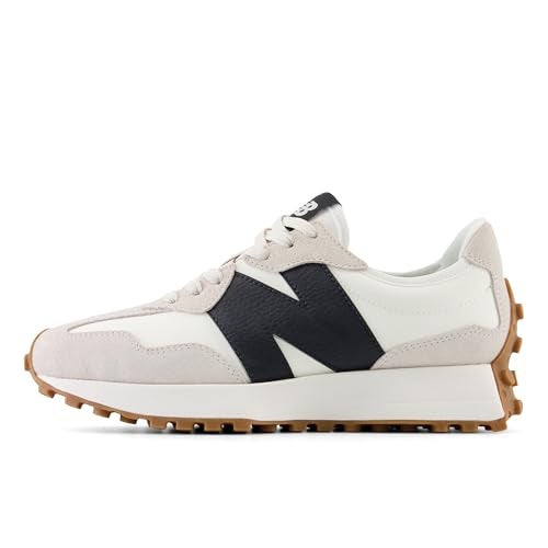 New Balance Women's 327 V1 Sneaker, Moonbeam/Black, 7 - Image 1