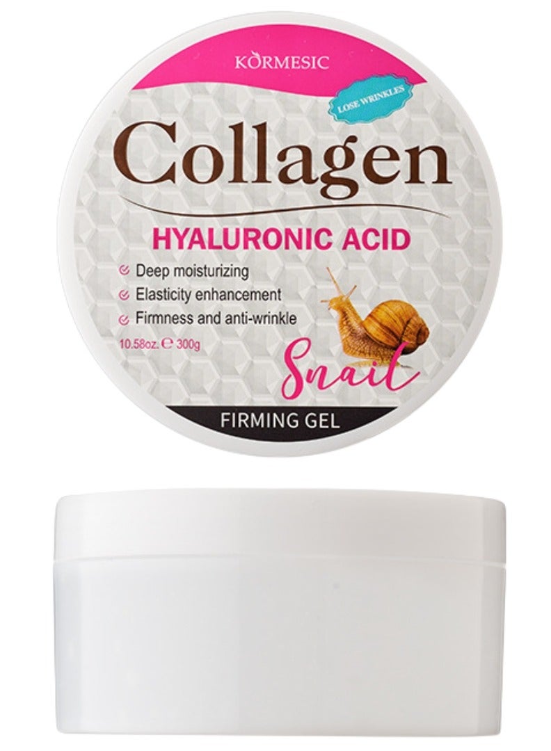 Kormesic 300g Collagen Hyaluronic Acid Firming Gel Snail Collagen Firming Gel for Face Deep Moisturizing Firming & Anti Wrinkle Facial Cream Gel with Collagen Hyaluronic Acid & Snail Secretion Filtrate - Image 2