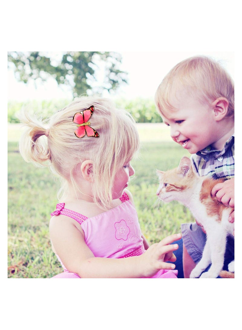 Excefore Butterfly Clips, Baby Hair Clips Butterfly Glitter Barrette for Women Girls and Infants - Image 2