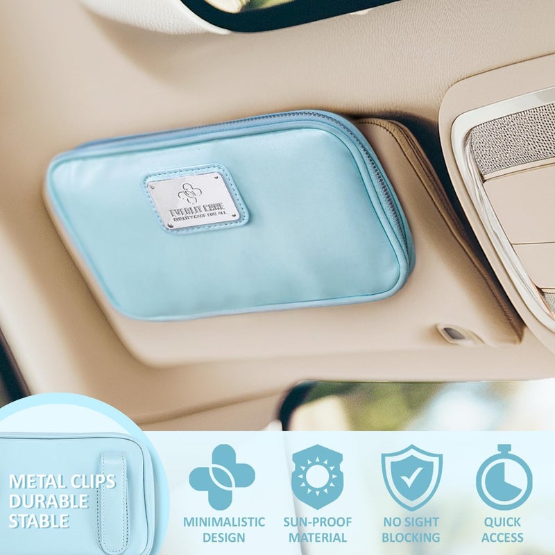 EVERLIT CARE Car First Aid Kit with Emergency Supplies Survival Gear Including Window Breaker Disposable Urine Bag Mountable Survival Kit for Family Travel in Car Cyan - Image 4