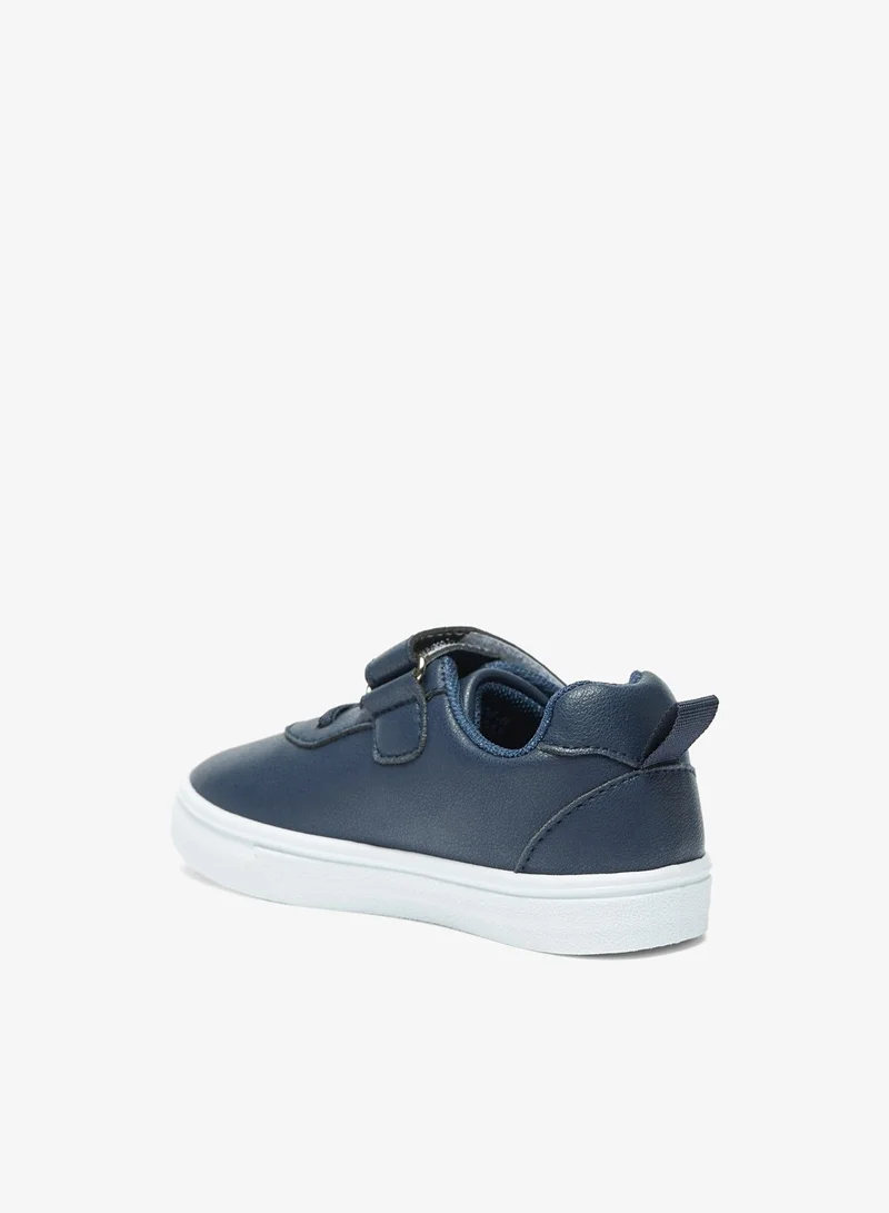 شو اكسبرس Textured Sneakers with Hook and Loop Closure