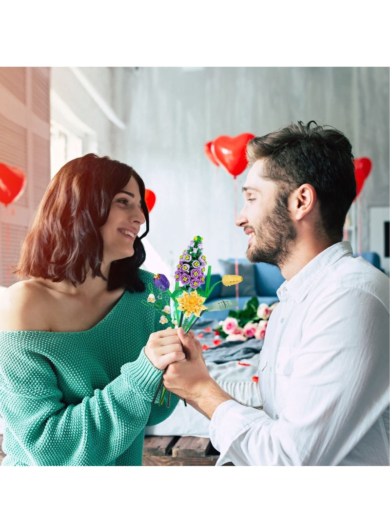 Zikra Flowers Bouquet Building Kit Artificial Flower Blocks Set Toy for Adults Creative Botanical Collection Home Decor Birthday Gifts Girls - Image 5