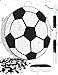 LAKINGO Soccer Piata Includes Wooden Stick Blindfold and Confetti 13x13x3 Perfect for Sports Party Decorations and Soccer Pinatas for Birthday Party - Image 2