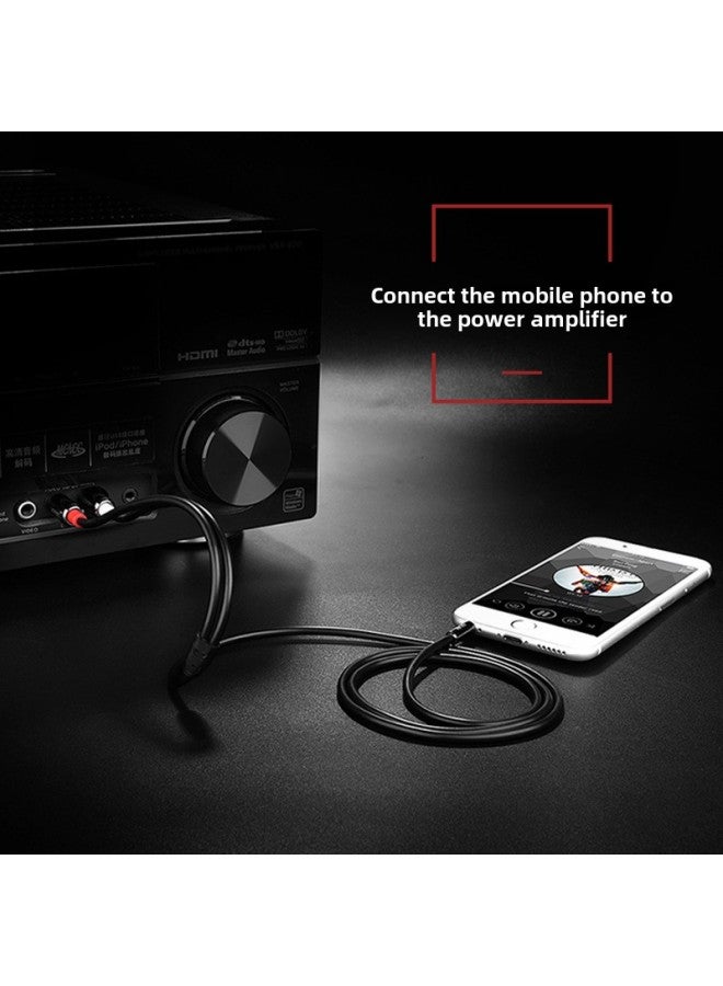 Lvlian AV116 Audio Cable One Minute Two 3.5mm To Double Lotus Head Mobile Phone Computer Speaker Audio Cable-Color:Black-Line Length:1.5m  - Image 5