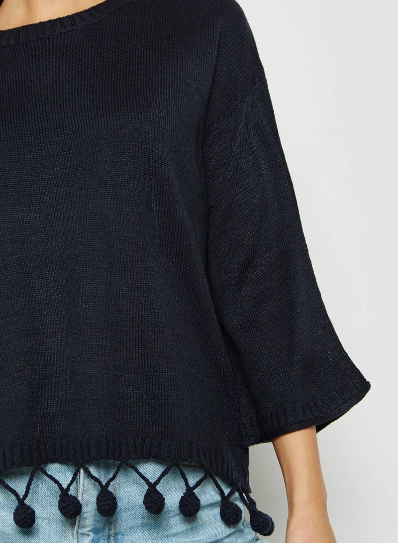 LUMIERE Sweater with Trim Detail