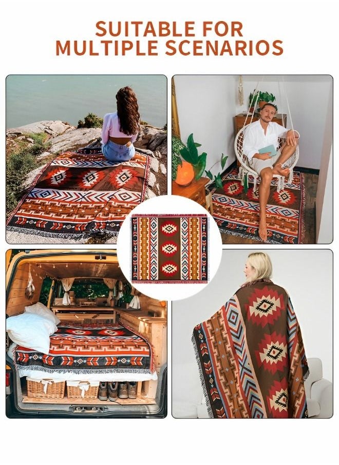 GROIC Beach Blanket ,Multi Use Outdoor Camping Mat, Picnic Blanket, Exercise Stretching Mat,Boho-Chic Windproof Blanket,Camping Supplies  - Image 5