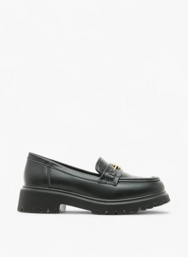 Paprika Women's Metal Accent Slip-On Platform Loafers