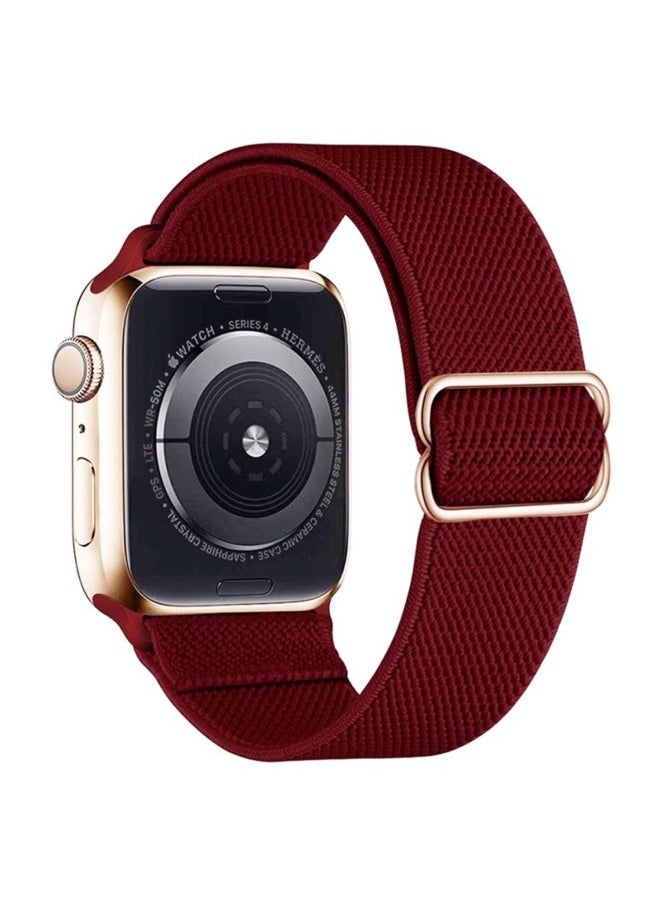 For Apple Watch Strap Iwatch8 Apple Strap Stretch Buckle Nylon Watch Strap-Color:White-Specifications:【38/40/41MM】