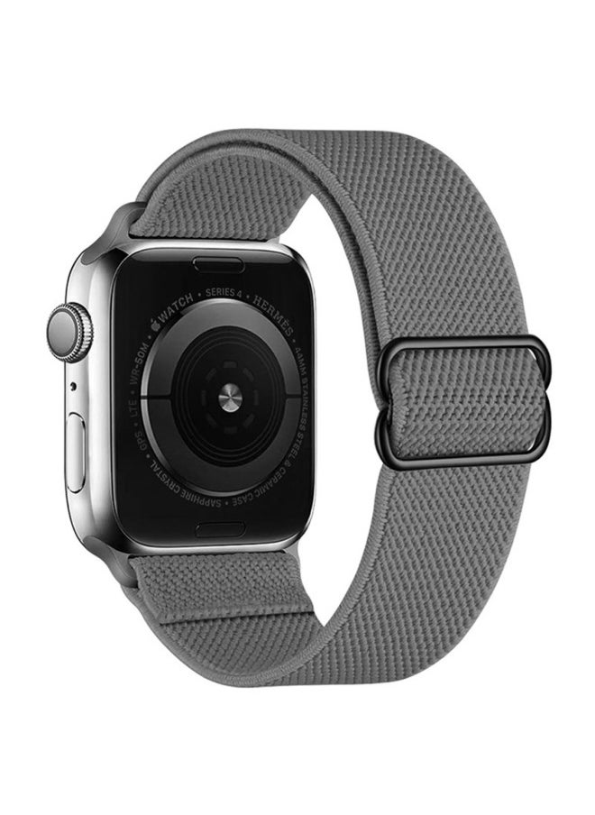 For Apple Watch Strap Iwatch8 Apple Strap Stretch Buckle Nylon Watch Strap-Color:White-Specifications:【38/40/41MM】