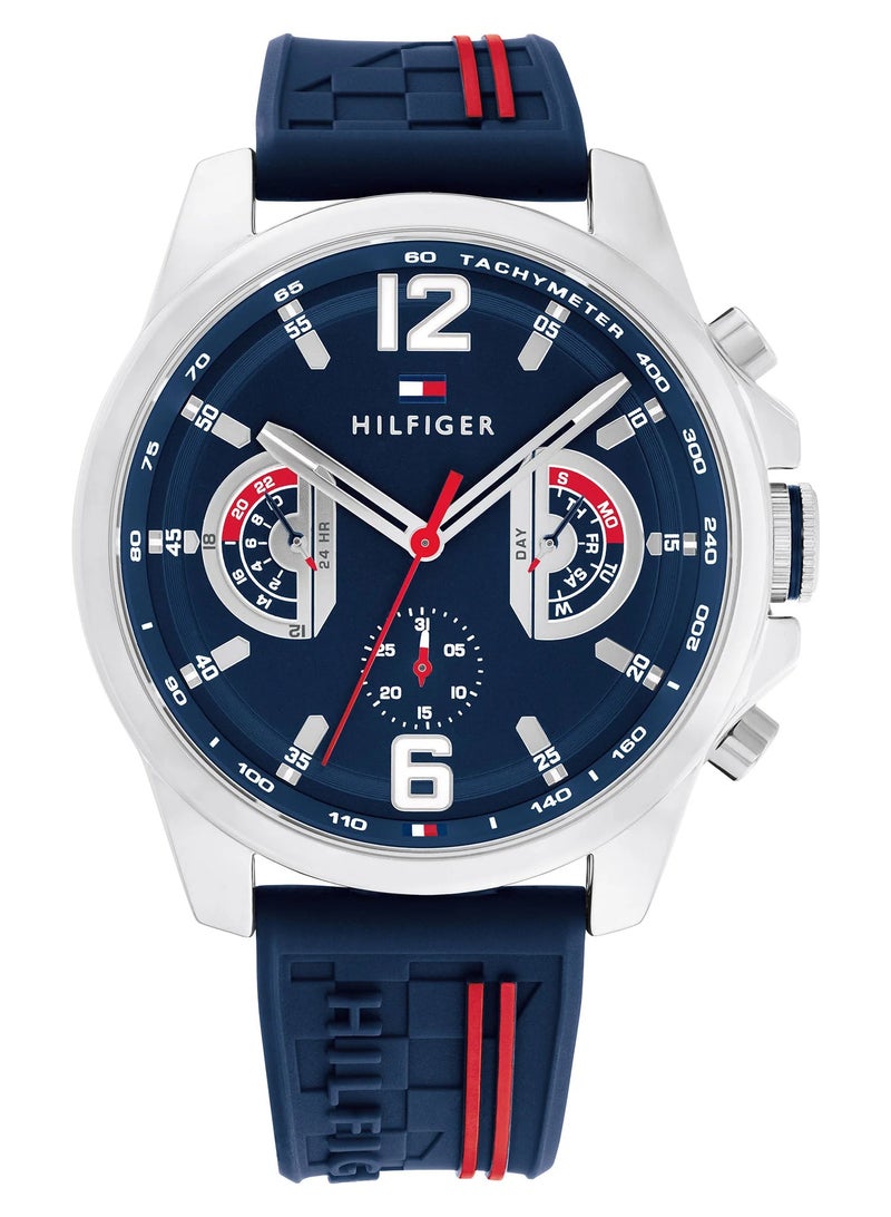 TOMMY HILFIGER Navy Silicone Multi-function Men's Watch - 1710635 - Image 1