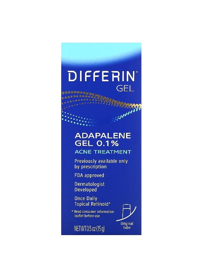 differin ديفيرين، جل أدابالين 0.1 % لعلاج حب الشباب، خالي من العطور، 0.5 أونصة (15 جرام) - Image 2