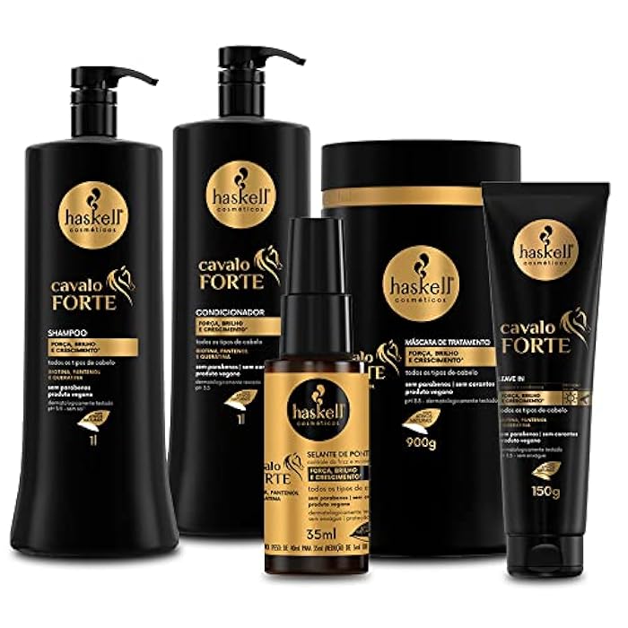 Haskell Kit Cavalo Forte Shampoo + Conditioner + Mask + Leave-in + Serum - Image 1
