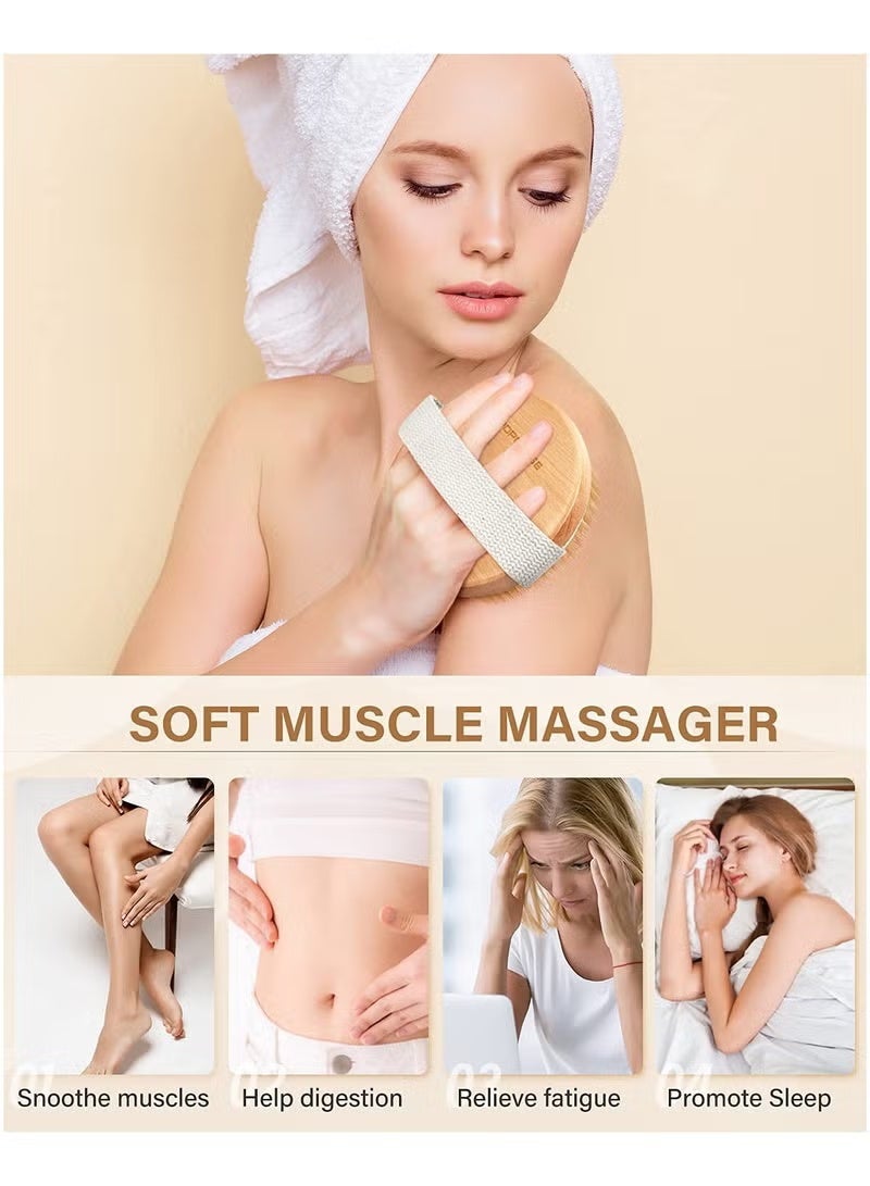 Body Brush Dry and Bath, Exfoliating Brush Reduce Cellulite Promotes Blood Circulation and Lymphatic Drainage with Soft Massage Nodules, Shower Brush Body Scrubber - Image 4