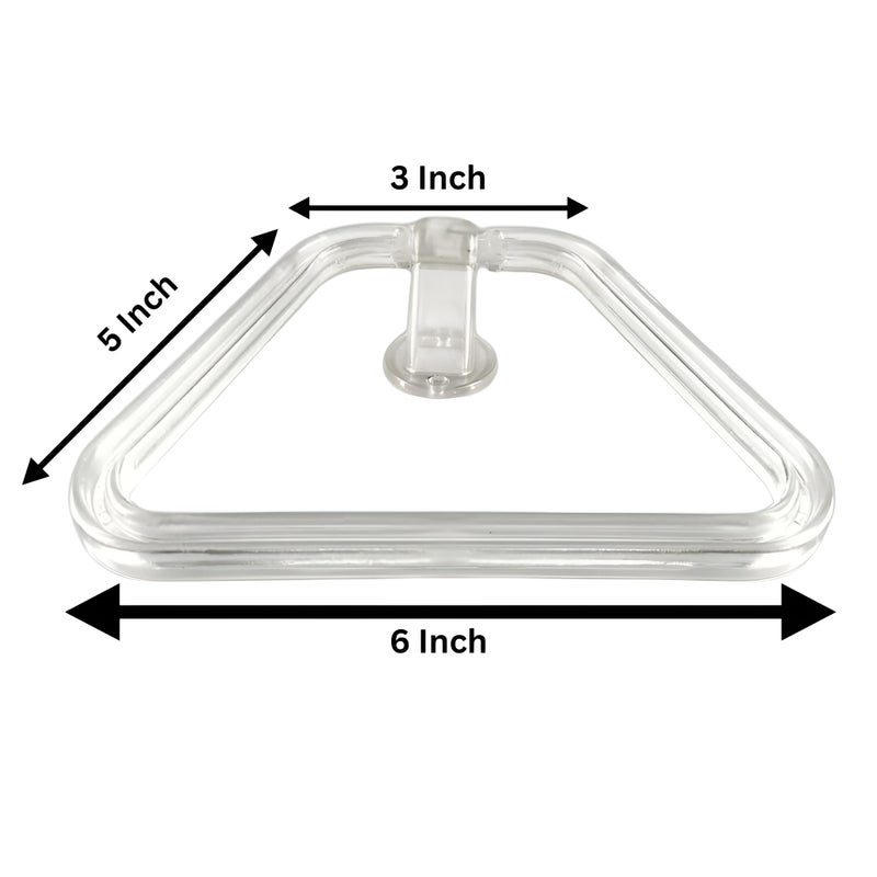 New Ware Unbreakable ABS Square Towel Ring Wall Mounted Stand/Holder for Bathroom/Wash Basin/Napkin-Towel Hanger - Image 2