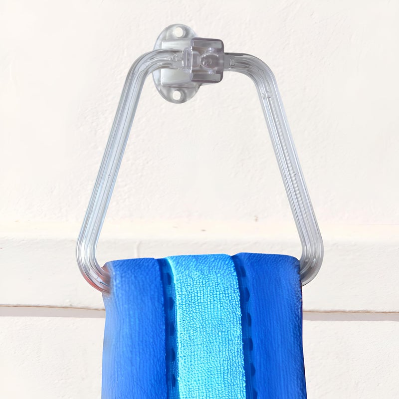 New Ware Unbreakable ABS Square Towel Ring Wall Mounted Stand/Holder for Bathroom/Wash Basin/Napkin-Towel Hanger - Image 3