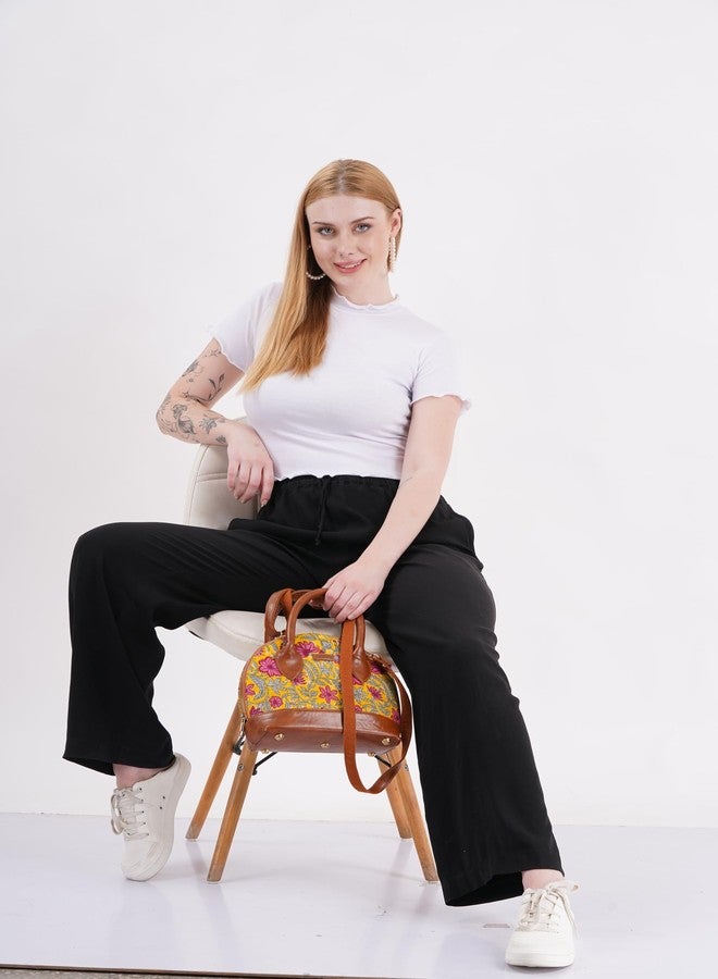 Poorak Sling Bag | Stylish Bohemian Handbag for Girls & Women | Trendy Crossbody Bag for Daily Use (Yellow) - Image 4