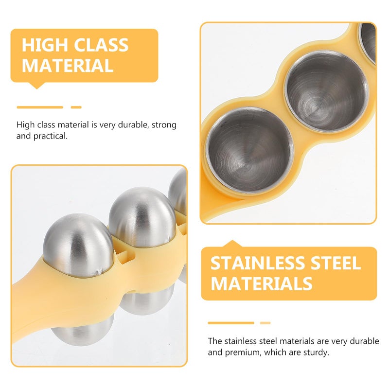 Nordic Yellow Stainless Steel Rice Ball Mold and Shaker DIY Sushi Onigiri Bento Making Kit - Image 4