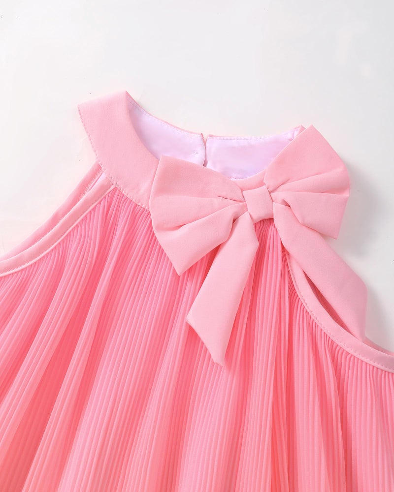Saeaby Kids Girls Dresses Summer Clothes Toddler Ruffle Sleeveless Dress Ombre Casual Beach Sundress School Outfits Pink Orange Dresses for Little Girl 7-8 - Image 5