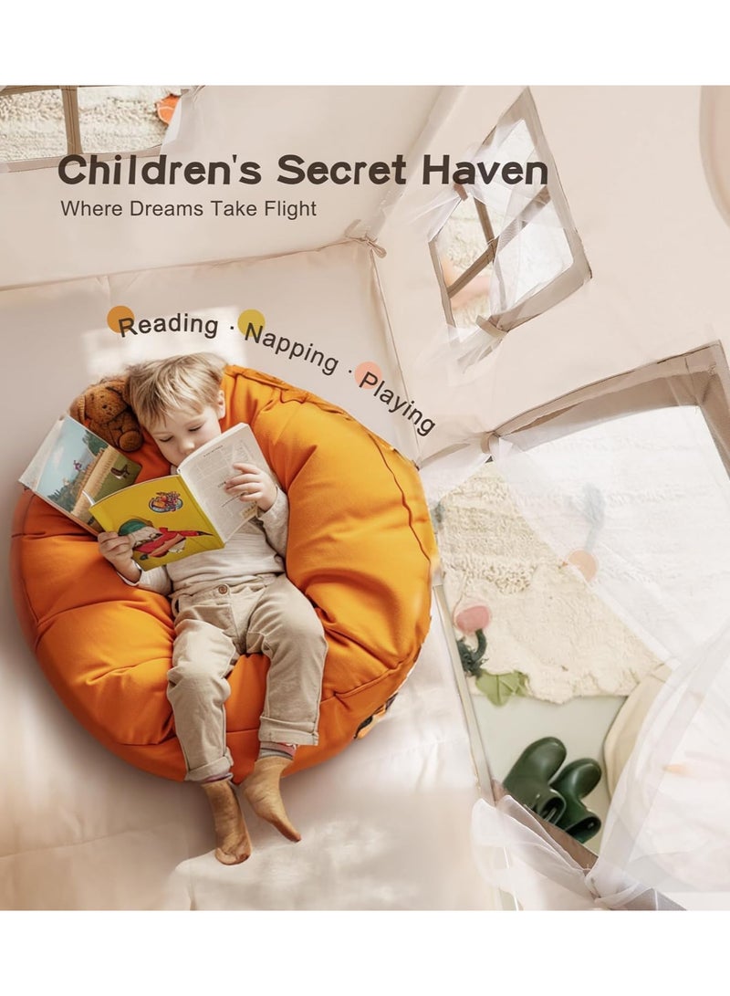 انسجام خيمة لعب للأطفال 47 بوصة × 40 بوصة × 52 بوصة مع حصيرة للأطفال الصغار، بيت لعب داخلي مع نوافذ للبنات والأولاد من سن 2 إلى 8 سنوات، خيمة منزل لعب داخلي خارجي للأطفال الصغار قابلة للغسل وقابلة للطي للأولاد والبنات، هدايا - Image 3