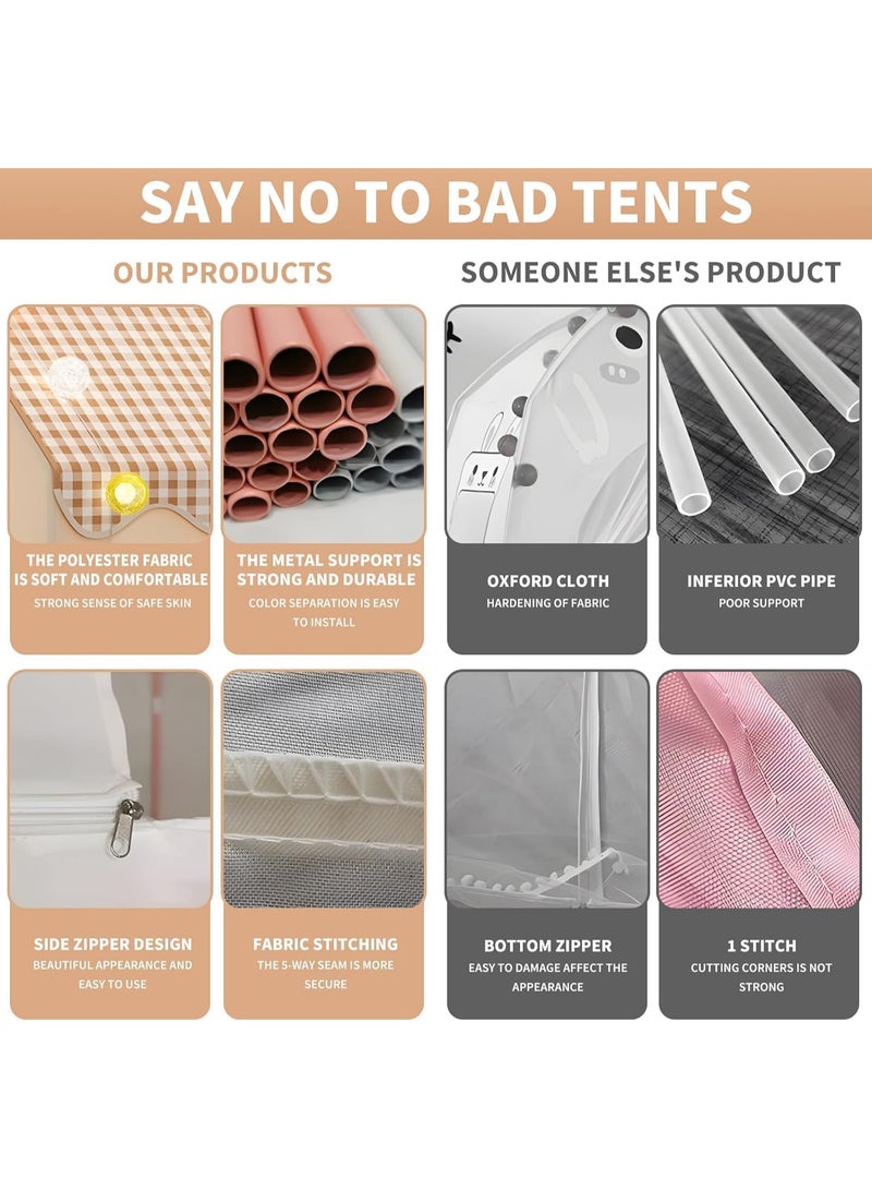 انسجام خيمة لعب للأطفال 47 بوصة × 40 بوصة × 52 بوصة مع حصيرة للأطفال الصغار، بيت لعب داخلي مع نوافذ للبنات والأولاد من سن 2 إلى 8 سنوات، خيمة منزل لعب داخلي خارجي للأطفال الصغار قابلة للغسل وقابلة للطي للأولاد والبنات، هدايا - Image 5