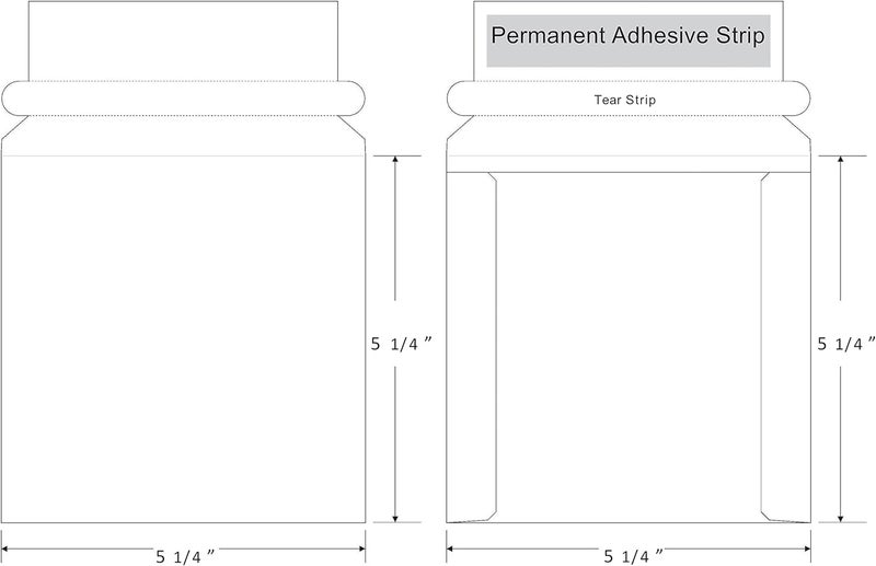maxtek ماكس تك 100 مغلفات كرتونية بيضاء مسطحة لأقراص CD/DVD 5 14 × 5 14 بوصة ذاتية اللصق مع لسان - Image 3