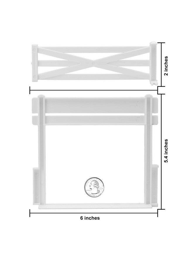 BMC Toys BMC Classic Marx Farm Ranch Fence & Gate - White 10pc Plastic Playset Accessory - Image 4