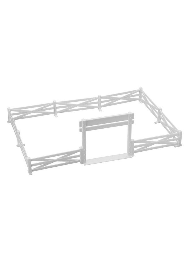 BMC Toys BMC Classic Marx Farm Ranch Fence & Gate - White 10pc Plastic Playset Accessory - Image 2