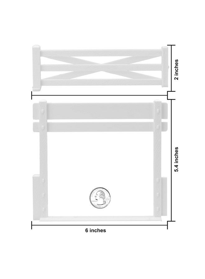 BMC Toys BMC Classic Marx Farm Ranch Fence & Gate - White 10pc Plastic Playset Accessory - Image 3