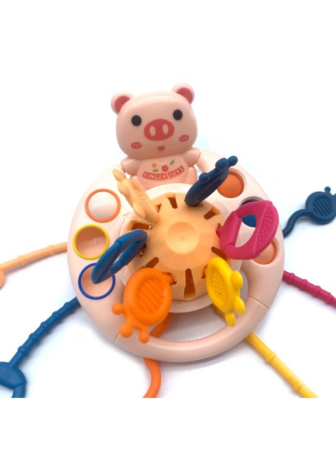 Generic - Baby Puzzle Fun Finger Lala Le Press Training Hand-eye Coordination Hand Fine Movements Early Education Tooth Gel-Color:Brown Bear-Specifications:High Quality Silicone Material, All Environmental Protection, Can Be Tested/bag - Image 1