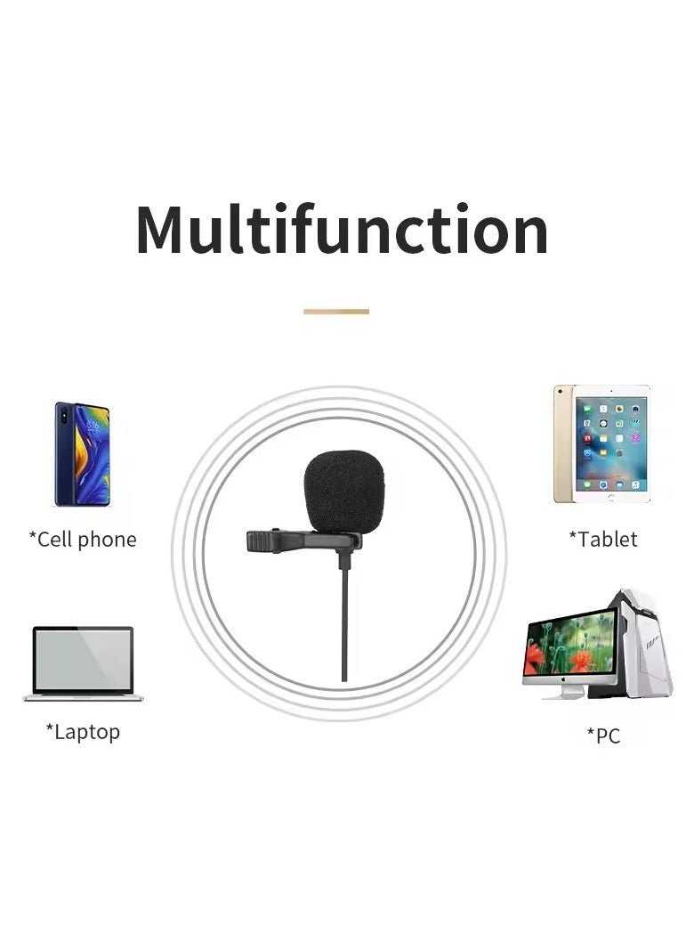 Jmary Jmary MCR2 Professional Type C Interface Lapel Mic 3.5mm Micro type Mobile Phone PC Voice Lavalier Microphone  - Image 2