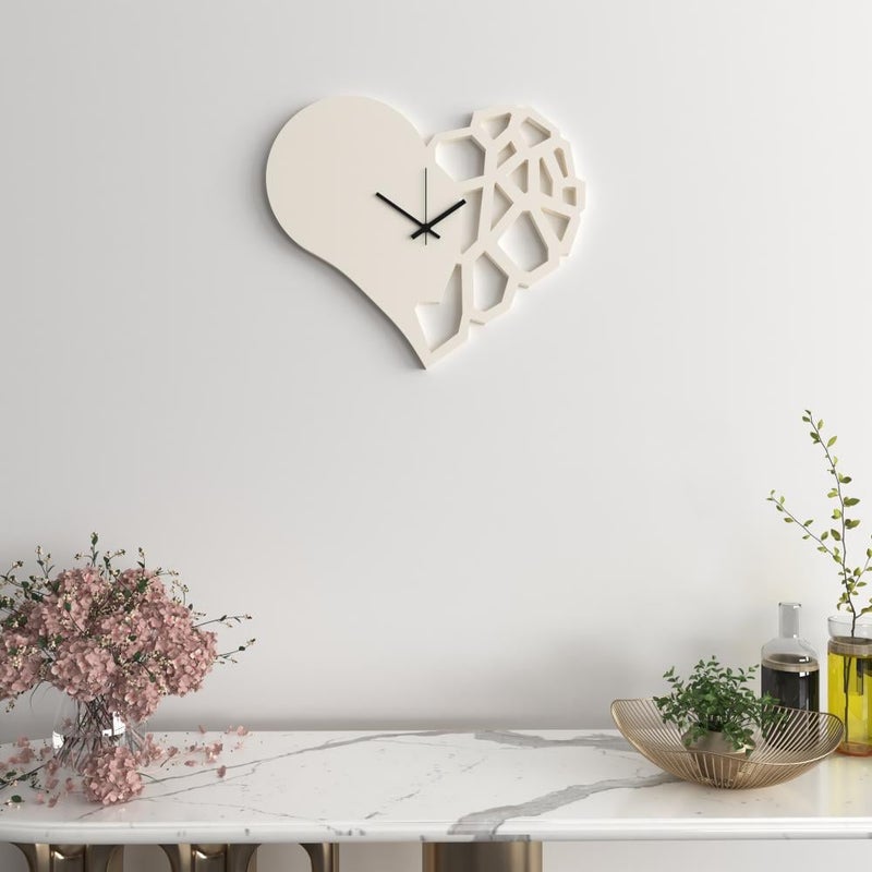 Marktna Wooden heart wall clock